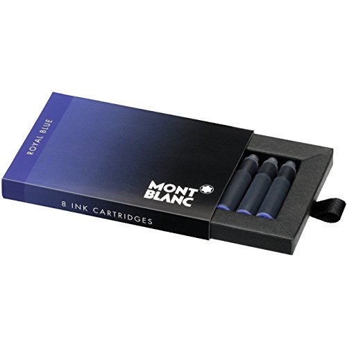 0751994700550 - MONTBLANC ROYAL BLUE FOUNTAIN PEN INK CARTRIDGES 8 PER PACKAGE (PACK OF 2)