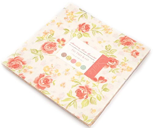 0752106241121 - STRAWBERRY FIELDS REVISITED LAYER CAKE, 42 - 10 PRECUT FABRIC QUILT SQUARES BY FIG TREE & CO FOR MODA