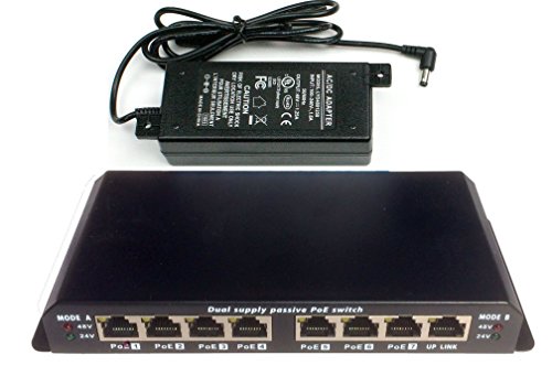 0752423138234 - 8 PORT ETHERNET SWITCH WITH PASSIVE POE ON 7 PORTS -WS-POES-8-7-48V60W - POWER OVER ETHERNET FOR 802.3AF WITH 48 VOLT 60 WATT SUPPLY