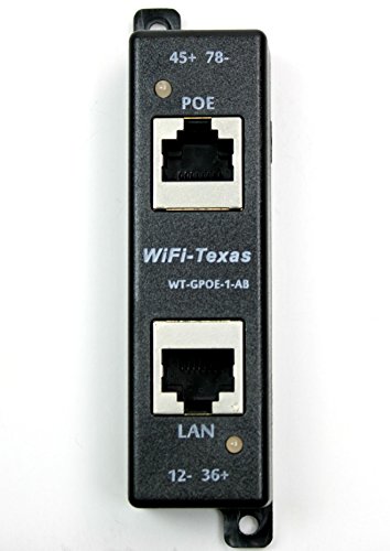 0752423138340 - WT-GPOE-1-AB GIGABIT PASSIVE POE + INJECTOR / SPLITTER. POWER OVER ETHERNET FOR 802.3AT OR POE+. WALL MOUNT WITH DUAL DC INPUTS, DUAL LED, POWER AND DATA SHARED ON ALL 4 PAIRS.
