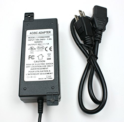 0752423138371 - WS-PS-56V60W 56 VOLT 60 WATT POWER SUPPLY FOR POE INJECTORS WITH 1.1 AMPS, 2.1MM CONNECTOR AND UL AND FCC APPROVALS