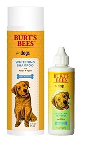 0752454680115 - BURT'S BEES FOR DOGS GROOMING BUNDLE: BURT'S TEAR STAIN REMOVER WITH CHAMOMILE, AND BURT'S BEES WHITENING SHAMPOO WITH PAPAYA & YOGURT, 4-16 OZ. EA.