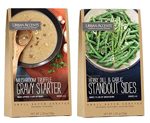 0752454680269 - URBAN ACCENTS ALL NATURAL GLUTEN FREE STANDOUT SIDES SEASONING 2 FLAVOR VARIETY BUNDLE: URBAN ACCENTS MUSHROOM TRUFFLE GRAVY STARTER, AND URBAN ACCENTS HERBY DILL & GARLIC SIDES, 1.25 OZ. EA.