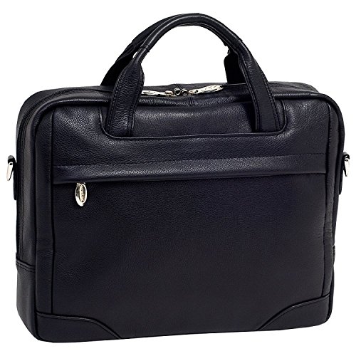 0752527841634 - MCKLEIN USA S SERIES MONTCLARE 13.3 LEATHER SMALL LAPTOP BRIEFCASE IN BLACK