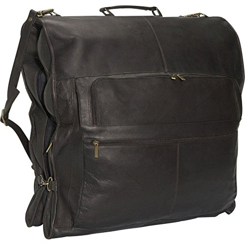 0752527851688 - DAVID KING LEATHER 52 DELUXE GARMENT BAG IN CAFE