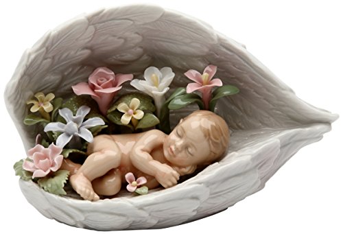 0752593208461 - COSMOS GIFTS 20846 BABY IN GUARDIAN ANGEL WINGS CERAMIC FIGURINE, 6-INCH