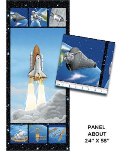 0752817501484 - LIFT OFF MULTI COTTON QUILTING FABRIC PANEL - 24 X 58 I WANT MY SPACE BY BENARTEX