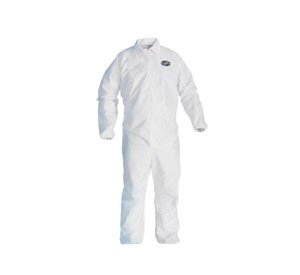0753018392116 - KIMBERLY-CLARK KLEENGUARD ? A40 LIQUID & PARTICLE PROTECTION COVERALLS - LARGE WHITE A40 COVERALLS - 44303 BY KIMBERLY-CLARK