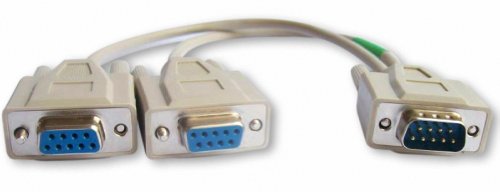 0753182271057 - YOUR CABLE STORE 1 FOOT 9 PIN SERIAL SPLITTER CABLE DB9 1M / 2F RS232