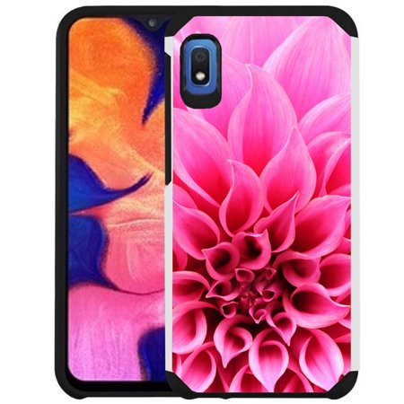 0753263383372 - SAMSUNG GALAXY A70 / SM-A705 PHONE CASE - COLORFUL DESIGN HYBRID ARMOR CASE SHOCKPROOF DUAL LAYER PROTECTIVE PHONE COVER - PINK DHALIA
