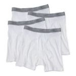 0075338102306 - HANES BOXER BRIEFS P4 VALUE PACK 4 PACK, S-WHITE