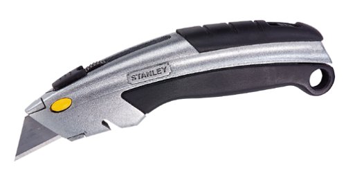 7535001202847 - STANLEY 10788 CURVED QUICK-CHANGE UTILITY KNIFE, STAINLESS STEEL RETRACTABLE BLADE, 3 BLADES