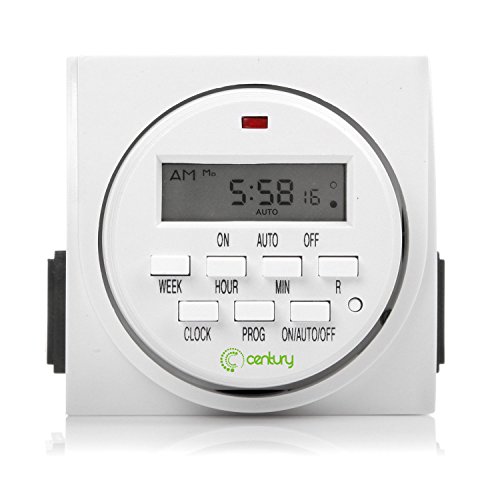7535001697179 - CENTURY 7 DAY HEAVY DUTY DIGITAL PROGRAMMABLE TIMER - DUAL OUTLET (BOTH CONTROL)