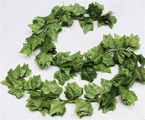 0753610590149 - 156 FEET FAKE FOLIAGE GARLAND LEAVES DECORATION ARTIFICIAL GREENERY EVERGREEN VINE PLANTS FOR HOME DECOR INDOOR OUTDOORS