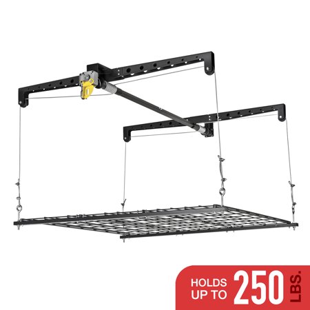 0753635770045 - RACOR PHL-1R PRO HEAVYLIFT 4-BY-4-FOOT CABLE-LIFTED STORAGE RACK