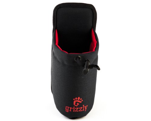 0753677299771 - GRIZZLY SNAKE RIVER GHOST HUNTING ADJUSTABLE WATER BOTTLE HOLDER (BLACK) OR USE FOR OTHER ACCESSORIES, EQUIPMENT, TOOLS AND METERS FOR ATTACHING TO BELTS OR GRIZZLY DAKOTA UTILITY BELT