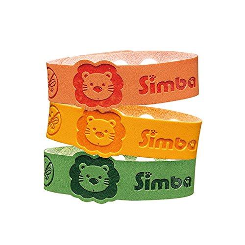 0753677550001 - SIMBA BABY/KIDS NATURAL MOSQUITO REPELLENT BRACELET-NATURAL CITRONELLA AND LEMON EXTRACT/ NO DEET (3 PCS)