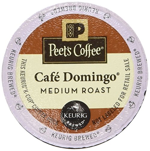 0753677625075 - PEET'S COFFEE CAFE DOMINGO MEDIUM ROAST SINGLE CUP COFFEE FOR KEURIG K-CUP BREWERS 40 COUNT