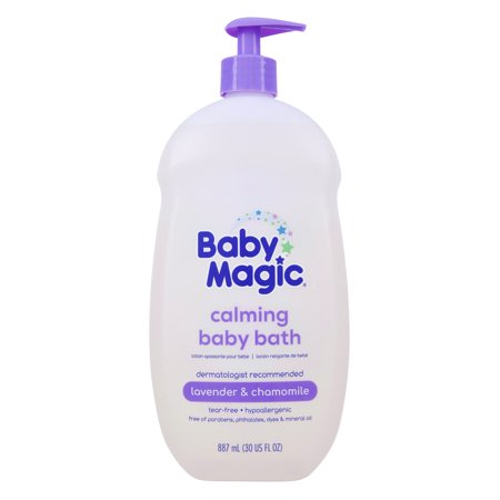 0075371055546 - BABY MAGIC CALMING BABY BATH, LAVENDER & CHAMOMILE, 30 OZ, TEAR-FREE, FREE OF PARABENS, PHTHALATES, SULFATES AND DYES