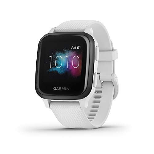 0753759275891 - GARMIN VENU SQ MUSIC, GPS SMARTWATCH WITH BRIGHT TOUCHSCREEN DISPLAY, FEATURES MUSIC AND UP TO 6 DAYS OF BATTERY LIFE, WHITE AND SLATE