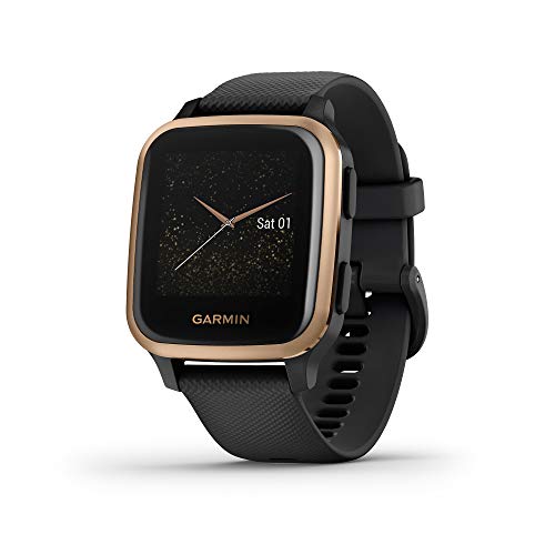 0753759275907 - GARMIN VENU SQ MUSIC, GPS SMARTWATCH WITH BRIGHT TOUCHSCREEN DISPLAY, FEATURES MUSIC AND UP TO 6 DAYS OF BATTERY LIFE, BLACK AND ROSE GOLD