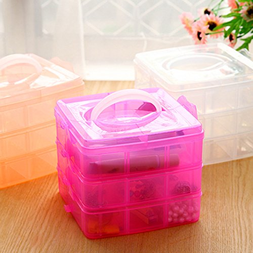 0753807963367 - LECENT CHILDREN'S HAIR ACCESSORIES GIRL CLIP HAIR ROPE THREE LAYERS DECORATION STORAGE CONTAINNING BOX