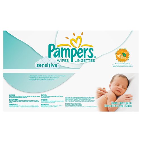 0753927669217 - PAMPERS SENSITIVE WIPES BOX, 768 COUNT