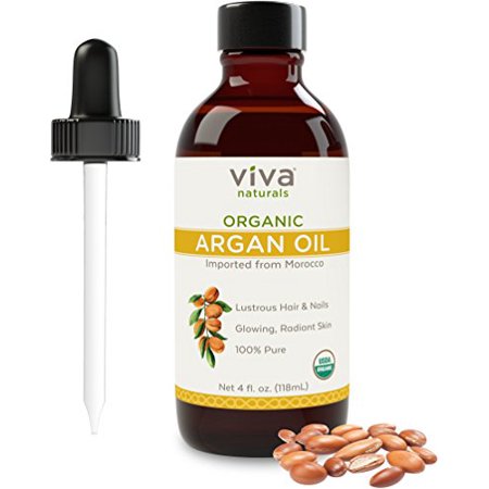 0753940520533 - VIVA NATURALS ORGANIC ARGAN OIL 4 OZ, MOROCCAN LUXURY OIL FOR SILKY, SMOOTH HAIR & SOFTER SKIN