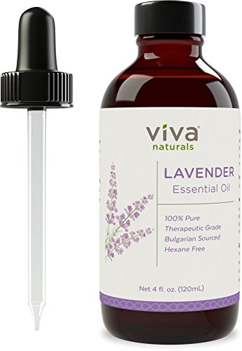 0753940520625 - VIVA NATURALS LAVENDER ESSENTIAL OIL, 4 FL OZ - 100% PURE & THERAPEUTIC GRADE, AUTHENTIC BULGARIAN VARIETY FOR RELAXATION, SLEEP & HAPPY MOOD