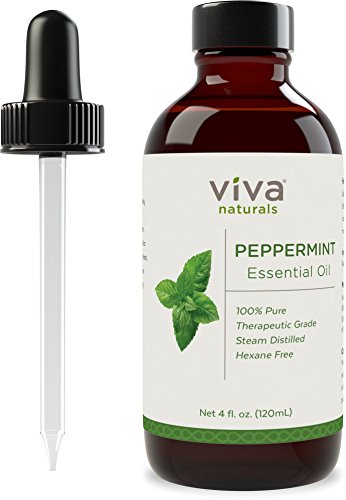 0753940520632 - VIVA NATURALS PEPPERMINT OIL, 4 OZ - 100% PURE & THERAPEUTIC GRADE, PREMIUM EXTRACT OF MENTHA PIPERITA FOR IMPROVED DIGESTION, BREATHING, MOOD AND MORE