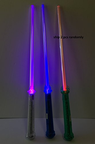 0075400507015 - LED LIGHT UP STAR WARS 28 WEAPON SWORDS WITH MOTION ACTIVATED SOUND(COLOR MAY VARY)-1 PC