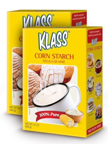 0754177849909 - CORN STARCH 100% PURE - KLASS CORN STARCH WITH 0% CARBS, 0% TOTAL FAT & SUGAR FREE (28.2 OZ PACK OF 2)