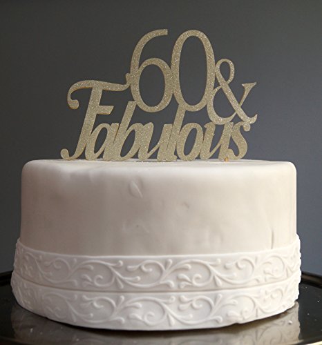 0754262990530 - ALL ABOUT DETAILS GOLD 60-&-FABULOUS CAKE TOPPER