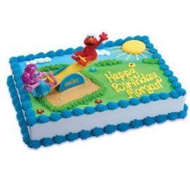 0754295313184 - BAKERY CRAFTS - SESAME STREET ELMO AND ABBY PLAYGROUND CAKE DECORATING KIT