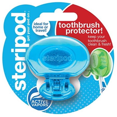 0754349910017 - STERIPOD CLIP-ON TOOTHBRUSH SANITIZER (SINGLE PACK GREEN)