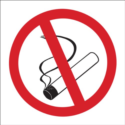 0754473251826 - BRADY 25182 PLASTIC NO SMOKING SIGN, 7 X 10, LEGEND (NO SMOKING PICTO)