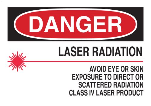 0754473252601 - BRADY 25260 PLASTIC RADIATION & LASER SIGN, 7 X 10, LEGEND LASER RADIATION AVOID EYE OR SKIN EXPOSURE TO DIRECT OR SCATTERED RADIATION CLASS IV LASER PRODUCT (WITH PICTO)