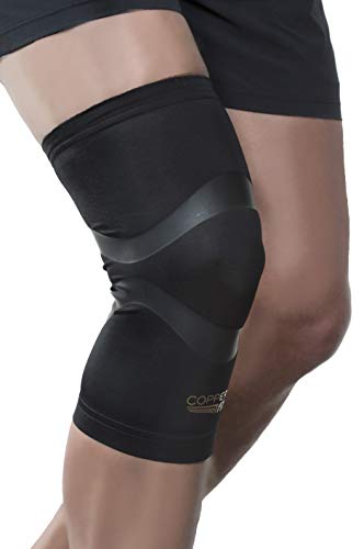 0754502027101 - COPPER FIT PRO SERIES PERFORMANCE COMPRESSION KNEE SLEEVE, BLACK WITH COPPER TRIM, X-LARGE