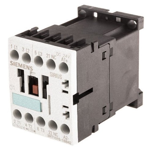 0754554410173 - SIEMENS 3RT10 15-1BB42 MOTOR CONTACTOR, 3 POLES, SCREW TERMINALS, S00 FRAME SIZE, 1 NC AUXILIARY CONTACT, 24V DC COIL VOLTAGE