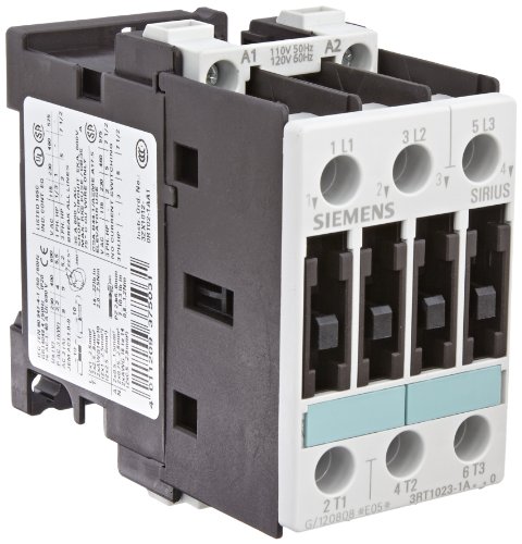 0754554410869 - SIEMENS 3RT10 23-1AK60 MOTOR CONTACTOR, 3 POLES, SCREW TERMINALS, S0 FRAME SIZE, 120V AT 60HZ AND 110V AT 50HZ AC COIL VOLTAGE VOLTAGE