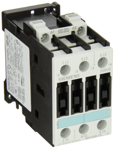 0754554411033 - SIEMENS 3RT10 26-1AP60 MOTOR CONTACTOR, 3 POLES, SCREW TERMINALS, S0 FRAME SIZE, 240V AT 60HZ AND 220V AT 50HZ AC COIL VOLTAGE VOLTAGE