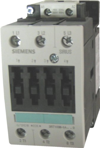 0754554411132 - SIEMENS 3RT10 34-1AP60 MOTOR CONTACTOR, 3 POLES, SCREW TERMINALS, S2 FRAME SIZE, 240V AT 60HZ AND 220V AT 50HZ AC COIL VOLTAGE VOLTAGE