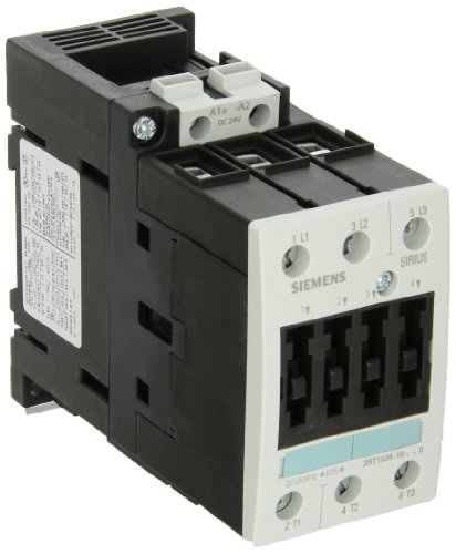 0754554411187 - SIEMENS 3RT10 35-1BB40 MOTOR CONTACTOR, 3 POLES, SCREW TERMINALS, S2 FRAME SIZE, 24V DC COIL VOLTAGE