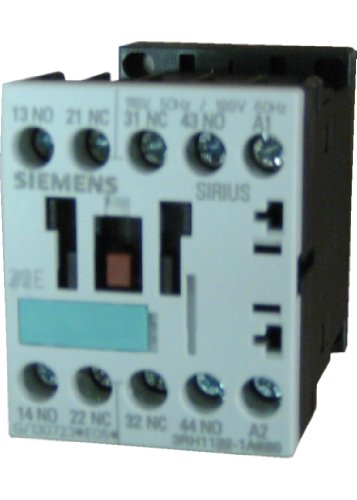 0754554432359 - SIEMENS 3RH11 31-1AB00 CONTROL RELAY, SIZE S00, 35MM STANDARD MOUNTING RAIL, AC OPERATION, SCREW CONNECTION, 31 E IDENTIFICATION NUMBER, 3 NO + 1 NC CONTACTS, 24 V 50/60 HZ CONTROL SUPPLY VOLTAGE