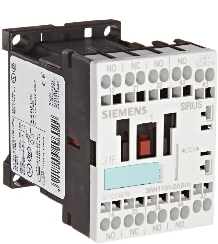 0754554446882 - SIEMENS 3RH11 31-2AB00 CONTROL RELAY, SIZE S00, 35MM STANDARD MOUNTING RAIL, AC OPERATION, CAGE CLAMP CONNECTION, 31 E IDENTIFICATION NUMBER, 3 NO + 1 NC CONTACTS, 24 V 50/60 HZ CONTROL SUPPLY VOLTAGE