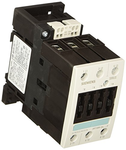0754554483504 - SIEMENS 3RT10 35-3AK60 MOTOR CONTACTOR 3 POLES SPRING LOADED TERMINALS S2 FRAME SIZE 120V AT 60HZ AND 110V AT 50HZ AC COIL VOLTAGE