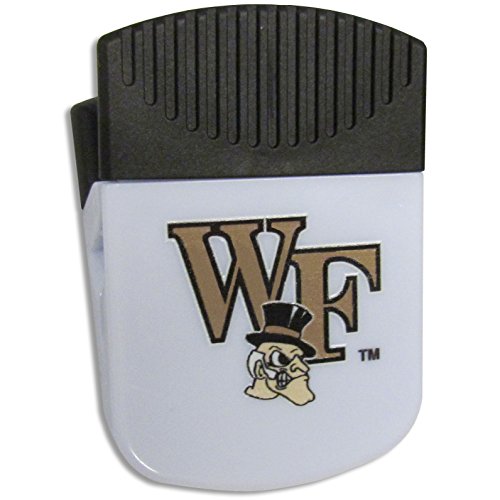 0754603445446 - NCAA WAKE FOREST DEMON DEACONS CHIP CLIP MAGNET, WHITE