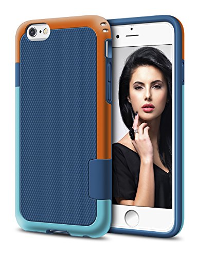 0754610785634 - IPHONE 6 CASE,LOHI® HYBRID IMPACT 3 COLOR TPU SHOCKPROOF RUGGED CASE DUAL PROTECTION COVER CASE FOR IPHONE 6/6S 4.7 INCH (BLUE)