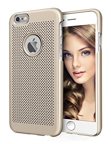 0754610785825 - IPHONE 6S CASE, LOHI IPHONE 6/6S COVER PC ULTRA-SLIM ANTI-FINGERPRINTS ANTI-SCRATCH PROTECTIVE MESH FLEXIBLE BACK CASE FOR IPHONE 6S 4.7(CHAMPAIGN GOLD)