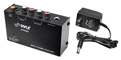 0755034161547 - PYLE PP555 ULTRA COMPACT PHONO TURNTABLE PRE-AMPLIFIER WITH 9V BATTERY COMPARTMENT TO MINI PHONO PREAMP